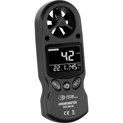 PCE Instruments PCE-AM 30 Anemometro 0.1 fino a 30 m/s con misura della temperatura (1/5)