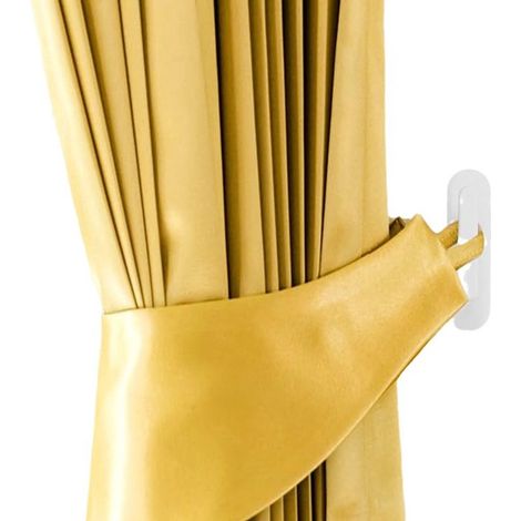Lot de 8 crochets adhésifs, pour clés vêtements serviettes cordons de rideaux, salle de bain salon cuisine, plastique blanc - 6,9 x 2 cm (1/5)