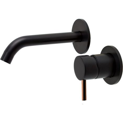 Kibath Grifo Empotrado de Lavabo monomando ZUÑI acabado NEGRO mate fabricado en latón (1/5)