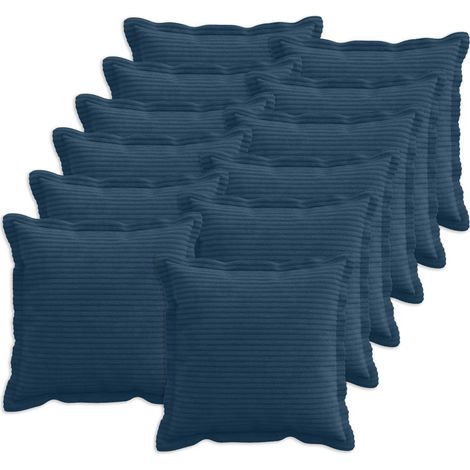 Funda de almohada 12 uds. HOUTEN Azul marino 40 x 40 cm pana vidaXL