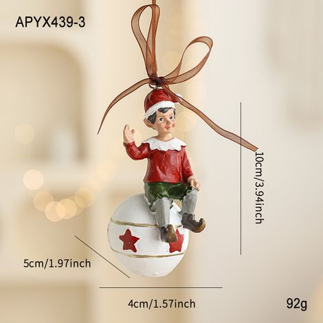 Décoration de Noël en résine peinte, suspension pour sapin avec cloche rétro en relief, ornement coloré style cartoon, accessoire festif pour maison et fête (1/5)