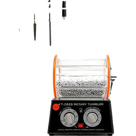 Lucidatrice per gioielli, velocità regolabile, design compatto, nera (1/2)