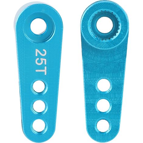 Demi-bras de servo de direction RC en alliage d'aluminium 28,5 mm 25T pour camion HSP 1/10 (bleu) (1/5)