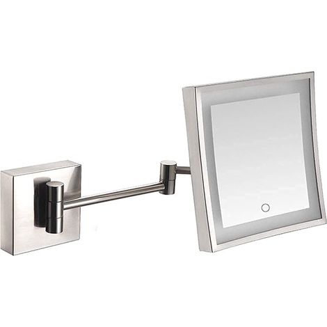Products Bathroom Wall Mounted Makeup Mirror Stainless Steel