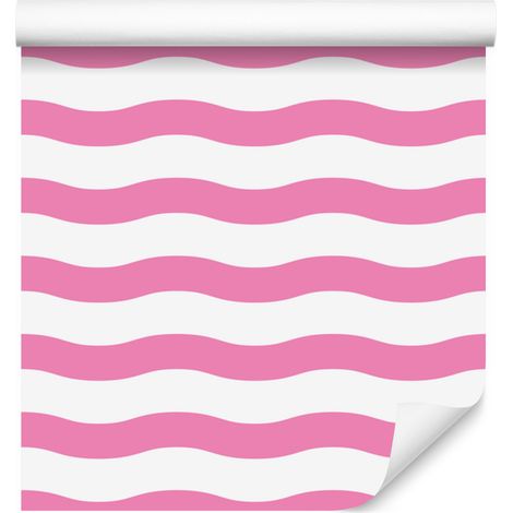 Papier peint à rayures rose poudré, détails nets, pour salon et chambre, 50 x 1000 cm (1/5)