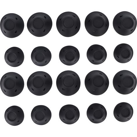 20 bigoudis champignon silicone ménage noir pour boucler cheveux femmes filles outil coiffure (1/5)