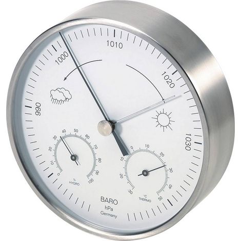 Station météo analogique analogique TFA Dostmann 20.2027.60 acier inoxydable
