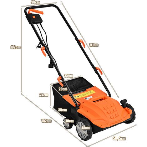 Design 2 en 1 Scarificateur Démousseur Électrique 1500W 32cm Aérateur avec Bac 30L pour Pelouse Jardin (1/5)