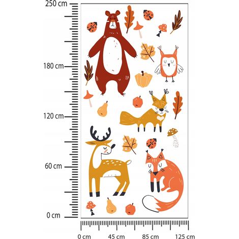 Adesivi per bambini Animali della foresta 125x250cm (1/2)
