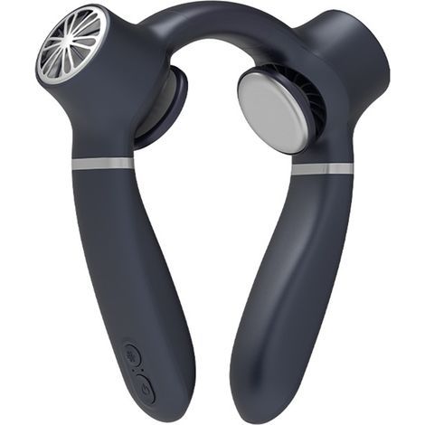 Tragbarer Nackenventilator mit Klimaanlage, 2 Kühlpads, 4000-mAh-Akku (1/5)