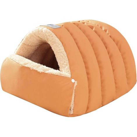 Nid pour chat Nid chauffant et coupe-vent pour chat - tapis pour animaux lavable, adapté pour les chatons et les chiots, pour la maison, les voyages, le salon, la chambre, le sol, la niche pour chien