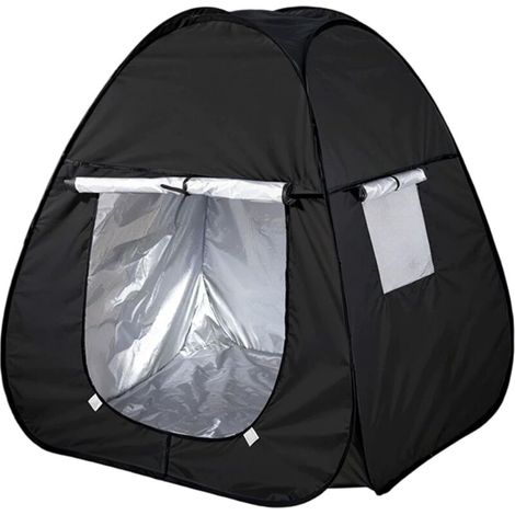 Tente sensorielle pour chambre d'enfant- occultante à 90 % pour plus d'intimité- idéale pour la lecture et la détente - convient à une utilisation intérieure et extérieure - pliable- noire - maisonnet