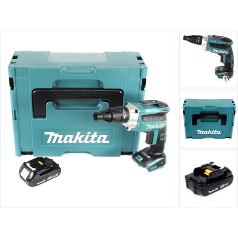 Makita DFS 251 Y1J 18 V Li-Ion Trockenbauschrauber Brushless im Makpac mit 1x BL1815N 1,5 Ah Akku, ohne Ladegerät