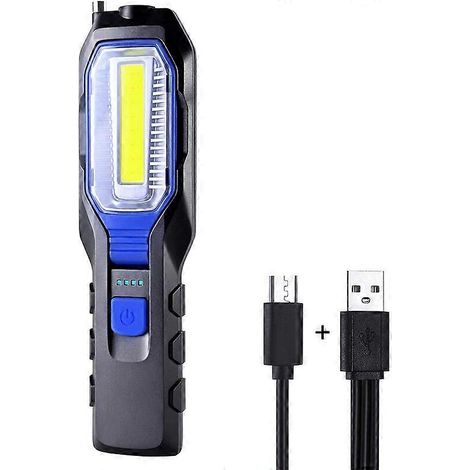 Lampe de travail rechargeable, lampe magnétique, batterie COB 2800 mAh, crochet et câble de chargement (1/5)
