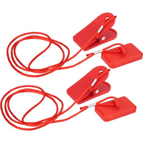 2 Pièces Interrupteur de Sécurité Magnétique pour Tapis de Course, Accessoire Universel à Clip Rectangulaire (1/5)