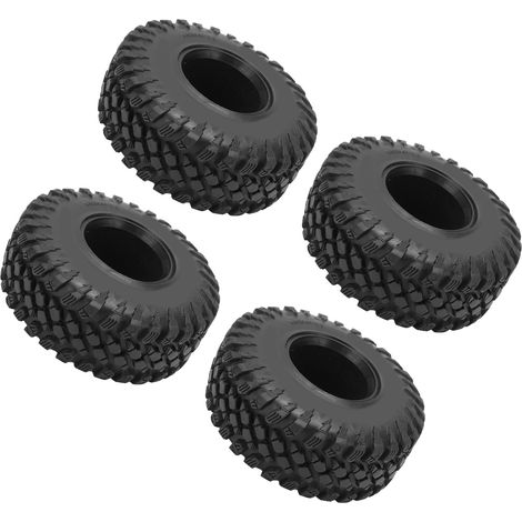 Satz mit 4 1/10 Gummireifen, optimaler Grip, rutschfest, langlebig und einfach zu montieren, kompatibel mit SCX10 / 90046/90048 / SCX10III. (1/5)