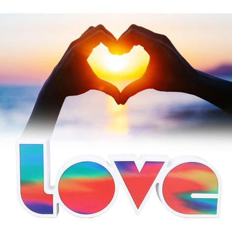 Lettre d'amour, déclaration d'amour, cadeau de Noël, décoration en lettres anglaises, veilleuse, boîte lumineuse LED. (1/5)