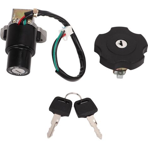 Kit de bloqueo para la tapa del depósito de combustible y gasolina, interruptor de encendido de motocicleta con llave eléctrica, para XT600 TW200 DT200 DT200R XT225 Serow 225 (1/5)