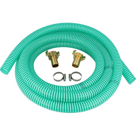 tecuro Saug- und Druckschlauch 1 Zoll (DN25) 10 mtr - mit Schnellkupplung und Edelstahlschellen (1/5)