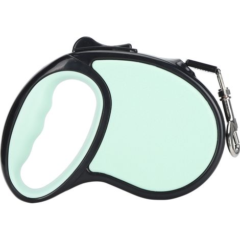 Laisse rétractable pour chien de 3/5 m avec poignée antidérapante pour chien de petite et moyenne taille (vert 3 m/9,8 pieds)