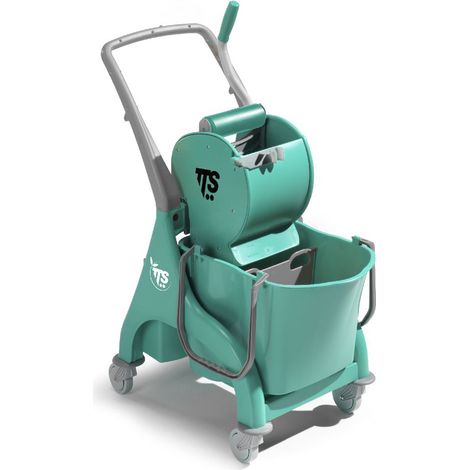 Carrello professionale per le pulizie Nick grigio 28 lt con strizzatore Dry e maniglia U