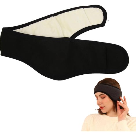 Bandeau Insonorisé Pour Le Sommeil, Casque Antibruit Réglable Bandeau Anti Bruit Pour Dormir 2-En-1 Masque Chaud De Sommeil Et Protège-Oreilles Casque Anti Bruit Pour Les Femmes Et Les Hommes(Noir) (1/5)