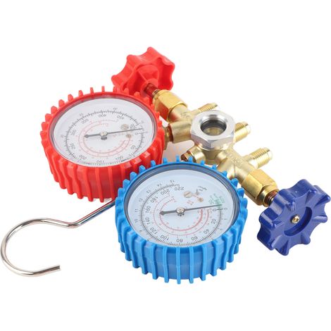 Manomètre de pression de réfrigérant R134A, pompe à vide d'air, kit de réfrigération pour climatisation, groupe d'instruments de distribution de climatisation, R12, R22, R502 (1/5)