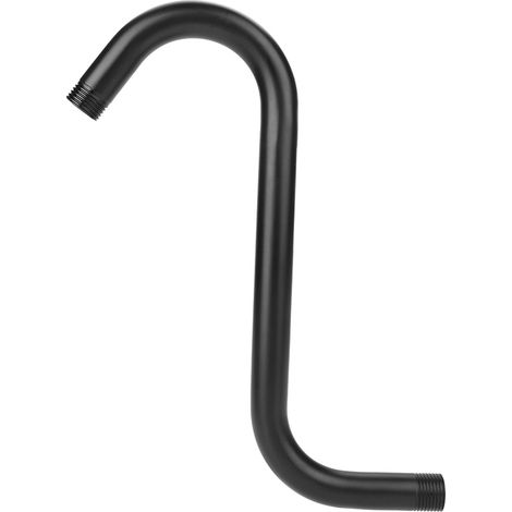 Barre de douche courbée en acier inoxydable 201, bras extension haute pression, raccord G1/2, accessoire salle de bain noir, 8 pouces (1/5)