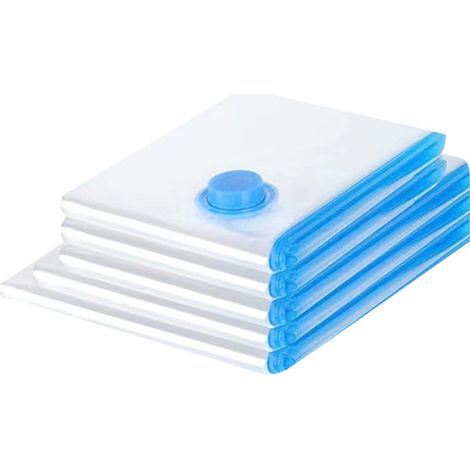 Lot de 5 sacs de rangement sous vide à ventouses pour vêtements, 80 x 100 cm (1/5)