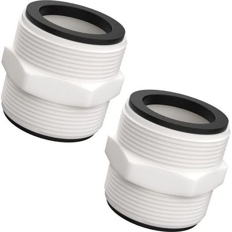 Lntyq Lot de 2 connecteurs de tuyau de piscine divisés compatibles avec pompe de piscine Intex Coleman de 3,8 cm avec joints d'anneaux de 2 L, pièces de connecteur de tuyau de piscine hors sol (1/5)