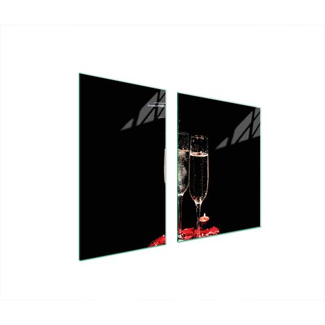 ASSIETTE EN VERRE et PLANCHE À DÉCOUPER 100x52 VIN (1/5)