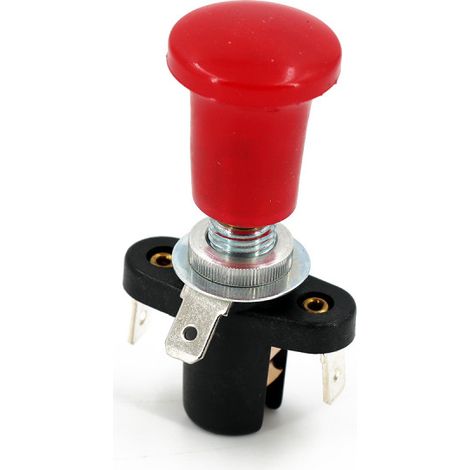 Interrupteur à tirette lumineux Rouge 12V 12A (1/2)