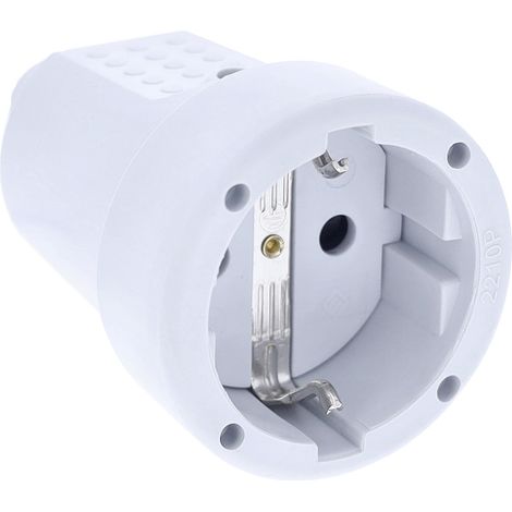 AS Schwabe 62223 Schutzkontaktkupplung PVC 230 V Grau IP20