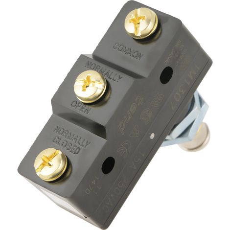 1 actionneur à piston noir TM1307 pour montage sur panneau, micro-interrupteur de fin de course momentané (1/5)