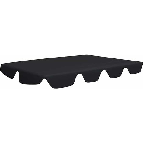 Maison Exclusive - Baldacchino per Dondolo Giardino Nero 150/130x105/70 cm