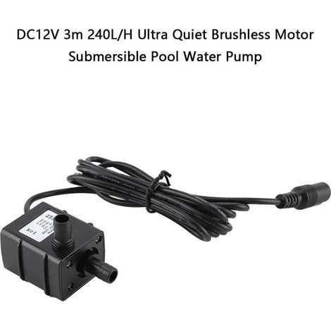 Tauchpumpe für Pools, 240 l/h, ultraleiser bürstenloser Motor, 12 V Gleichstrom, 3 m Förderhöhe (1/5)