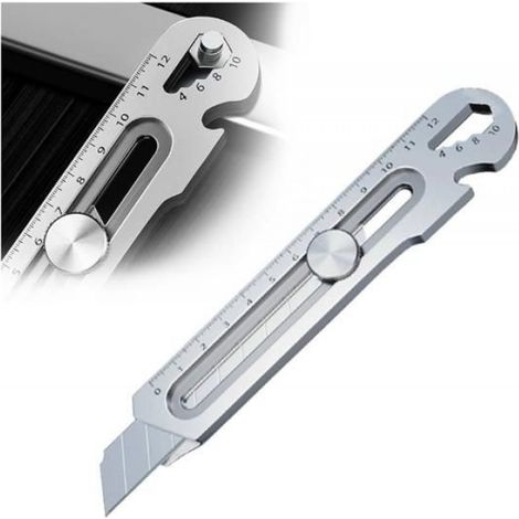 Cutter professionnel, Couteau utilitaire lourd multi-usage, Couteau universel en acier inoxydable, Cutter à tapis multi-usage (1/5)