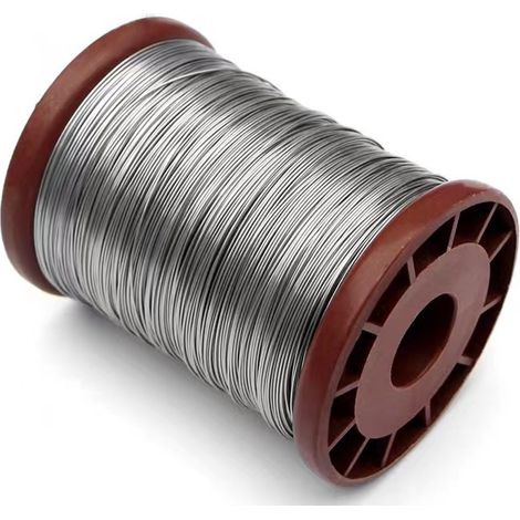 Fil inox 0,5mm pour cadre de ruche, équipement apicole, fil de cire en acier résistant, outil de montage de cadre, bobine 500g pour ruche, TONCHEAN, matériel apicole robuste (1/3)