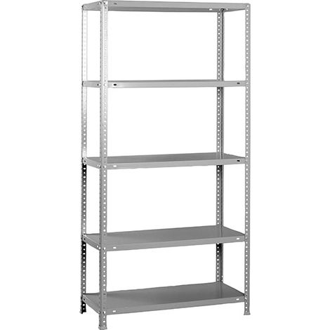 SimonRack Scaffale Portaoggetti, 2000x1100x500 mm, 5 Ripiani, Capacità di Carico e Punto di Flessione 90 kg, Metallo, Scaffale da Garage, Grigio - Comfort