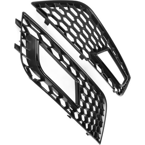 2 Nebelscheinwerfergitter, RS4-Stil, glänzend schwarz, für Audi A4 B8.5 2013–2016, Austauschset (1/5)