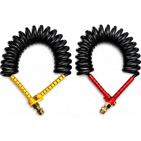 2 tuyaux spirale air comprimé pour camion, raccord M16, 4,5 m (1/5)