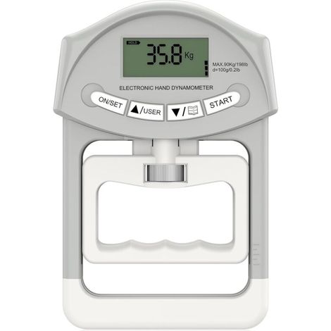 Dynamomètre à main électronique 90 kg – Capteur haute sensibilité – Arrêt automatique – Pour sportifs et musiciens (1/5)