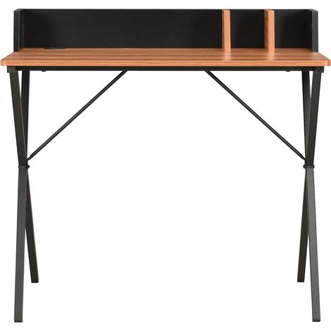Maison Exclusive - Scrivania Nera e Marrone 80x50x84 cm (1/5)