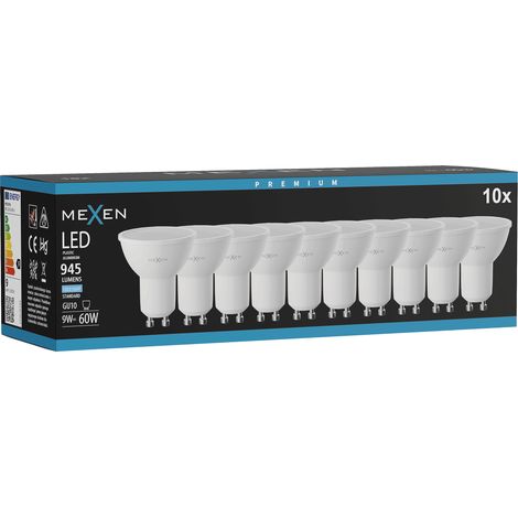 Mexen Nova 10x Ampoule LED GU10, 9W, Froid - 6500K, 945 lm - L108-GU10-0965-01x10 (1/5)