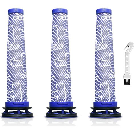 (3er-Pack) Ersatzfilter für V6, V7, V8, DC58, DC59 — Filter für Dyson-Staubsauger — Vormotorfilter — Ersetzt Teilenummer 965661-01. 3 waschbare Vorfilter für Dyson-Staubsauger