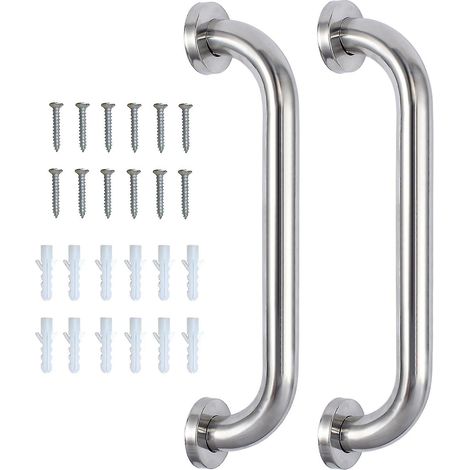 Poignée de douche de 30 cm, poignée de baignoire en acier inoxydable, porte-serviettes, barre de sécurité murale.-AquaForge (1/5)