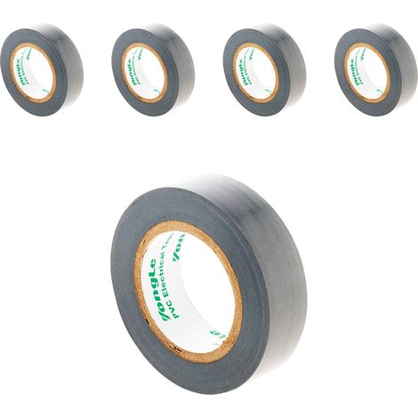 Lot de 5 rouleaux adhésifs 15mmx10m - Gris - Zenitech