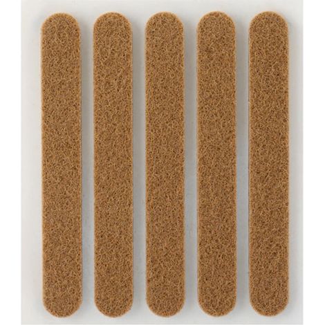 Fieltro adhesivo, olvalado, sintético, marrón, 95 x 12 mm, 5 uds, blister (1/2)