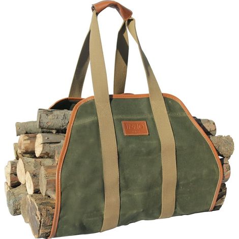ZOLGINAH Sac fourre-tout en toile cirée pour bûches, 101,6 x 48,3 cm, accessoires pour poêle à bois (1/5)