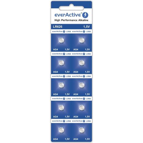 Lot de 10 Piles alcalines Mini G4 LR626 LR66 1,5 V Durée de Conservation 5 Ans (1/5)